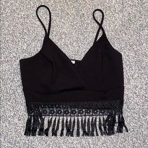 Black crop top